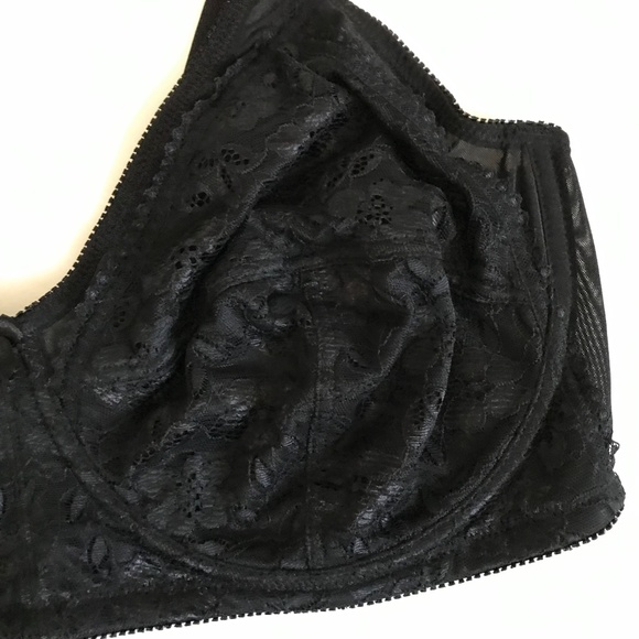 BREEZIES Lace Bra Underwire UltimAir Black Women’s Plus Size 46DD - Picture 3 of 16